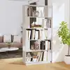 Image de vidaXL Bibliothèque/Séparateur de pièce Blanc 80x25x163,5cm Pin massif