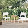 Image de vidaXL Chaises de jardin lot de 2 Blanc Polypropylène