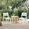 Image de vidaXL Chaises de jardin lot de 2 Blanc Polypropylène