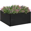 Image de vidaXL Jardinière Noir 80x80x40 cm Résine tressée