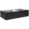 Image de vidaXL Jardinière Pot de Fleurs Bac à Fleurs Pot de Plantes de Jardin Balcon Terrasse Patio Extérieur Noir 157x80x40 cm Résine Tressée