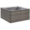 Image de vidaXL Jardinière Pot de Fleurs Bac à Fleurs Pot de Plantes de Jardin Balcon Terrasse Patio Extérieur Gris 80x80x40 cm Résine Tressée