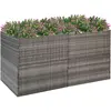 Image de vidaXL Jardinière Gris 157x80x80 cm Résine tressée