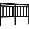 Image de Tête de lit Noir 126x4x100 cm Bois massif de pin