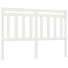 Image de vidaXL Tête de Lit Meuble de Chambre à Coucher Accessoire de Lit Moderne Tête de Cadre de Lit Double Intérieur Blanc 166x4x100 cm Bois Massif de Pin