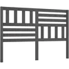 Image de vidaXL Tête de Lit Tête de Lit Adulte Tête de Lit Double sur Pied Chambre à Coucher Maison Intérieur Gris 126x4x100 cm Bois Massif de Pin