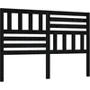 Image de Tête de lit Noir 126x4x100 cm Bois massif de pin