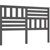Image de vidaXL Tête de Lit Tête de Lit Adulte Tête de Lit Double sur Pied Chambre à Coucher Maison Intérieur Gris 141x4x100 cm Bois Massif de Pin