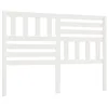 Image de Tête de lit Blanc 166x4x100 cm Bois massif de pin