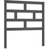 Image de vidaXL Tête de Lit Tête de Lit Adulte Tête de Lit Simple sur Pied Chambre à Coucher Maison Intérieur Gris 96x4x100 cm Bois Massif de Pin