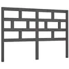 Image de vidaXL Tête de Lit Tête de Lit Adulte Tête de Lit Double sur Pied Chambre à Coucher Maison Intérieur Gris 146x4x100 cm Bois Massif de Pin