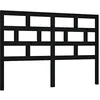 Image de vidaXL Tête de Lit Tête de Lit Adulte Tête de Lit Double sur Pied Chambre à Coucher Maison Intérieur Noir 166x4x100 cm Bois Massif de Pin