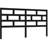 Image de vidaXL Tête de Lit Tête de Lit Adulte Tête de Lit Double sur Pied Chambre à Coucher Maison Intérieur Noir 186x4x100 cm Bois Massif de Pin