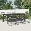 Image de vidaXL Ensemble à manger de jardin 7 pcs Noir Rotin PVC
