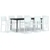 Image de vidaXL Ensemble à Manger de Jardin 9 pcs Blanc