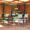 Image de vidaXL Ensemble à manger de jardin 7 pcs Noir et blanc