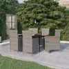 Image de vidaXL Ensemble à manger de jardin avec coussins 7 pcs Gris