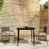 Image de vidaXL Ensemble à manger de jardin 3 pcs Gris