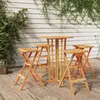 Image de vidaXL Ensemble de bar pliable 5 pcs Bois de teck massif