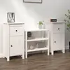 Image de vidaXL Buffets 2 pcs blanc 40x35x80 cm bois massif de pin