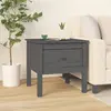 Image de vidaXL Table d'appoint Gris 50x50x49 cm Bois massif de pin