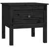 Image de vidaXL Table d'Appoint Table Basse Bout de Canapé Table de Salon Meuble de Salon Salle de Séjour Intérieur Noir 50x50x49 cm Bois Massif de Pin