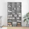 Image de vidaXL Armoire à CD Sonoma gris 102x23x177,5 cm Bois d'ingénierie