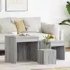 Image de vidaXL Tables gigognes 3 pcs Sonoma gris Bois d'ingénierie