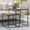 Image de vidaXL Ensemble de table basse 2 pcs Bois d'ingénierie et métal