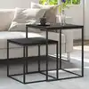 Image de vidaXL Ensemble de table basse 2 pcs bois d'ingénierie et métal