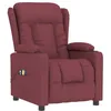 Image de vidaXL Fauteuil Électrique de Massage, Siège Inclinable avec Dossier et Repose-Pied, Fauteuil Releveur, Chaise de Relaxation Salon Maison Intérieur, Bordeaux Tissu