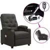 Image de vidaXL Fauteuil électrique de massage Gris foncé Tissu