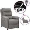 Image de vidaXL Fauteuil inclinable électrique Gris clair Tissu