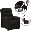 Image de vidaXL Fauteuil inclinable électrique Noir Tissu