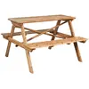 Image de vidaXL Table de pique-nique 115x115x81 cm Bambou