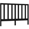 Image de vidaXL Tête de Lit Meuble de Chambre à Coucher Tête de Cadre de Lit Accessoire de Lit Double Intérieur Noir 126x4x100 cm Bois Massif de Pin