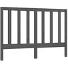 Image de vidaXL Tête de Lit Meuble de Chambre à Coucher Tête de Cadre de Lit Accessoire de Lit Double Intérieur Gris 146x4x100 cm Bois Massif de Pin