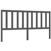 Image de vidaXL Tête de Lit Meuble de Chambre à Coucher Tête de Cadre de Lit Accessoire de Lit Double Intérieur Gris 206x4x100 cm Bois Massif de Pin