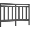 Image de vidaXL Tête de Lit Meuble de Chambre à Coucher Tête de Cadre de Lit Double Accessoire de Lit Intérieur Gris 146x4x100 cm Bois Massif de Pin
