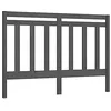 Image de vidaXL Tête de Lit Meuble de Chambre à Coucher Tête de Cadre de Lit Double Accessoire de Lit Intérieur Gris 156x4x100 cm Bois Massif de Pin