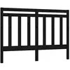 Image de vidaXL Tête de Lit Meuble de Chambre à Coucher Tête de Cadre de Lit Double Accessoire de Lit Intérieur Noir 166x4x100 cm Bois Massif de Pin