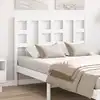 Image de vidaXL Tête de lit Blanc 126x4x100 cm Bois massif de pin