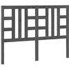 Image de vidaXL Tête de Lit Meuble de Chambre à Coucher Tête de Cadre de Lit Double Accessoire de Lit Intérieur Gris 141x4x100 cm Bois Massif de Pin