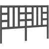 Image de vidaXL Tête de Lit Meuble de Chambre à Coucher Tête de Cadre de Lit Double Accessoire de Lit Intérieur Gris 146x4x100 cm Bois Massif de Pin