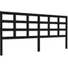 Image de vidaXL Tête de Lit Meuble de Chambre à Coucher Tête de Cadre de Lit Double Accessoire de Lit Intérieur Noir 205,5x4x100 cm Bois Massif de Pin