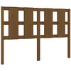 Image de vidaXL Tête de Lit Accessoire de Lit Meuble de Chambre à Coucher Tête de Cadre de Lit Double Intérieur Marron Miel 145,5x4x100 cm Bois Massif de Pin