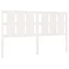 Image de Tête de lit Blanc 185,5x4x100 cm Bois massif de pin