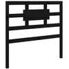 Image de vidaXL Tête de Lit Meuble de Chambre à Coucher Tête de Cadre de Lit Simple Accessoire de Lit Intérieur Noir 80,5x4x100 cm Bois Massif de Pin