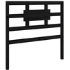 Image de vidaXL Tête de Lit Meuble de Chambre à Coucher Tête de Cadre de Lit Simple Accessoire de Lit Intérieur Noir 95,5x4x100 cm Bois Massif de Pin