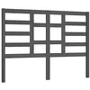 Image de vidaXL Tête de Lit Accessoire de Lit Double Meuble de Chambre à Coucher Tête de Cadre de Lit Intérieur Gris 146x4x104 cm Bois Massif de Pin